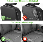 Kick Mats Back Seat Protector, Waterproof Oxford Seat Back Protector, Car Seat Back Protector for Kids, Back of Seat Protector for Kids Feet Car Seat (Black A -2pc)