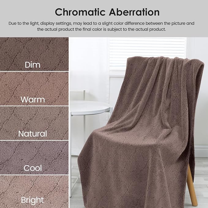 Microfiber Bath Towels, Oversized, Ultra Soft, Super Absorbent and Fast Drying, No Fading Large Bathroom Towel Set for Sport, Travel, Fitness (Coral Fleece - Chocolate, 30 in x 60 in)