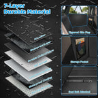2026 Upgraded Back Seat Extender for Extended Cab Trucks - Large Hard Bottom Dog Truck Car Seat Cover Holds 550lbs, Waterproof Dog Hammock Pet Bed with High-Density Foam Non-Slip Protector