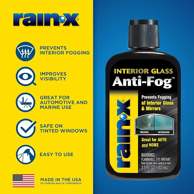 AF21106D Glass & Mirrors Anti-Fog Treatment, Prevents Fogging & Steaming on Windshield and Visors, Improves Visibility, Great for Auto & Home