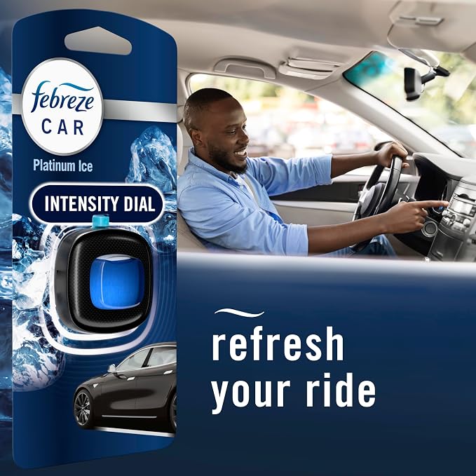 Car Air Freshener Vent Clip Platinum Ice Scent,.07 oz. Car Vent Clip, Pack of 4