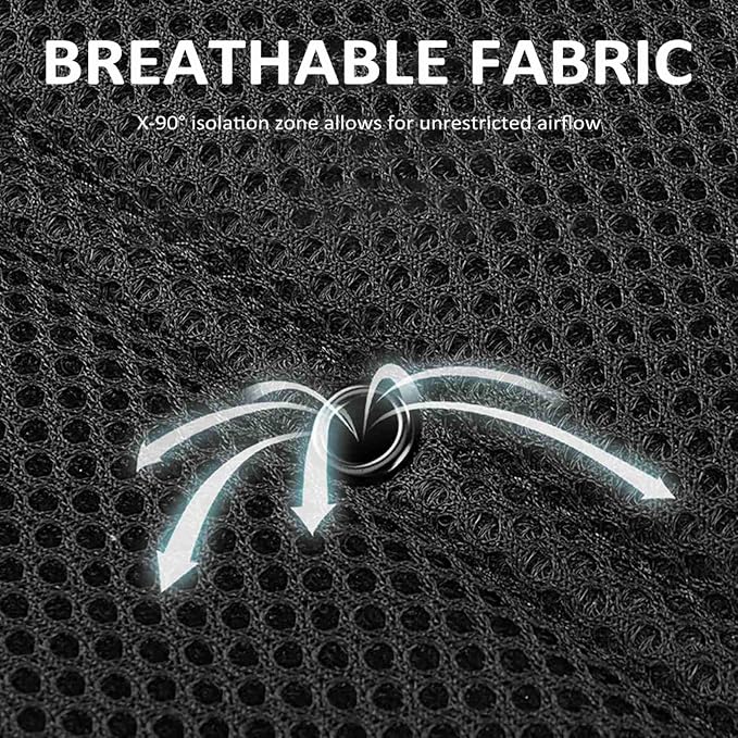 Universal Cooling Car Seat Cushion 12V 24V Front Seat Cooled Cover with Intelligent Twin Turbo Fans for Cars and Trucks, Breathable Ventilated Summer Seat Protector with 24 Air (Black)