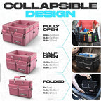 Trunk Organizer For SUV Car Trunk Organizer, Foldable Storage, Car Accessories for Women Men, Collapsible Bag, 600D Oxford, Non Slip Bottom, Straps, Soft Cover (50L)