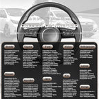 Steering Wheel Cover for 14.5-15 inch Wheels, Breathable PU Leather with Perforated Sides, Anti-Slip Grip, Universal Fit for Cars & SUVs, Black and Brown