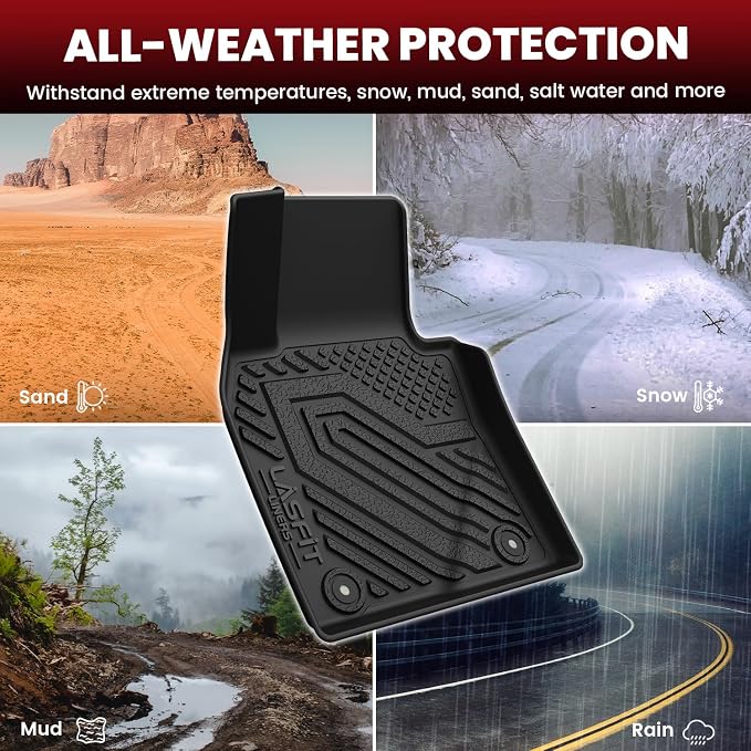 Floor Mats & Trunk Mat & Backrest Mat for Mazda CX30 2020-2026 All Weather TPE Custom Fit 2026 2025 2024 2023 2022 2021 2020 1st & 2nd Row Floor Liners Car Mats Accessories, Black
