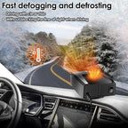 2026 New Upgraded Car Heater, 12V Portable Heating & Cooling fan for Vehicle, Plug in Car Heaters That Plugs into Cigarette Lighter, 200 Windshield Defroster and Window Defogger for All 12 Volt Cars