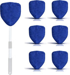 Car Care Microfiber Cloths for Windshield Cleaner,7 PCS Microfiber Cloths for Inside Windshield Cleaning Tool Pads,Clean Replacement Accessories (Blue)