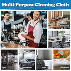 Microfiber Cleaning Cloth, Shop Towels Bulk, 24 Pack White Microfiber Towels for Cars, All-Purpose Absorbent Cleaning Rags, Dust Cloth for Automotive, Mechanic, Garage, Bar, 12 x 11 inch