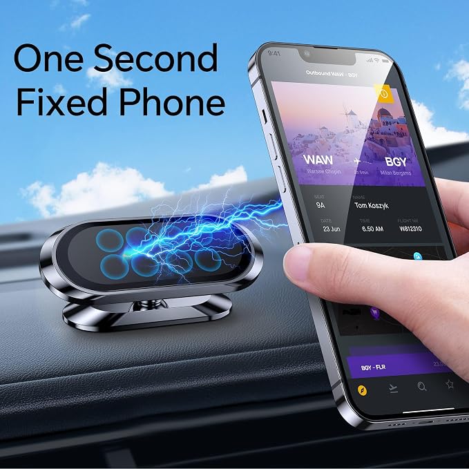 2 Pieces Car Magnetic Phone Holder for Nissan Juke F15 F16 2010-2021 2022 2023, Sturdy Metal Material with 360 Degree Rotation and Upgraded Adhesive Base