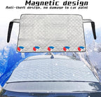 Pack-1 Rear Windshield Snow Cover, Back Window Frost Cover Offers Complete Protection from Snow, Ice and Other Winter Debris, Fits for Most SUVs/Vans (Silver#XD006/55"*31.5")