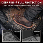 Floor Mats for Chevrolet Chevy Silverado EV 2024-2026 (Fit Without Multi-Flex Midgate, Not Fit with Multi-Flex Midgate), All Weather TPE Custom Fit Floor Mats for Cars