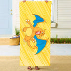 Pokemon Charizard Fire Kids Cotton Beach Towel, 58 x 28 Inch, Soft & Absorbent Pool, Bath & Beach Towel (Officially Licensed Product) by