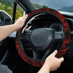Red Roses Steering Wheel Cover, Elastic Non-Slip Steering Wheel Protector,Auto Interior Decor for Women Girls,Universal 15" Fit for Sedans,Trucks