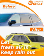 Low-Profile Window Rain Guard for Honda Pilot 2023-2026 Side Window Visors Extra-Thick Vent Visor Honda Pilot Window Deflectors Vent Shades Car Accessories-4pcs