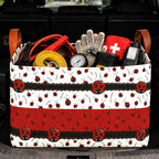 Ladybug Car Trunk Organizer, 20L Collapsible Auto Storage Basket with Handles, Waterproof Reusable Shopping Grocery Bags for SUV, Truck,Ladybugs Cars Boot Organizer Gifts for Women Men Drivers