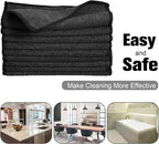 Cleaning Cloth Dry Erase Cloth Cleaning Rags Reasonable Kitchen Towels Microfiber Towels Cars Wash(6 x 6 Inch,Black,30 Pcs)