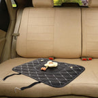 Kick Protector Mat, Rear Seat Back Cover with Wear-Resistant Leather, Anti-kick Pad and Car Interior Protection