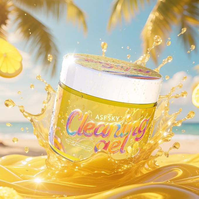 Keyboard Cleaning Gel (Lemon) Universal Cleaning Putty Dust Cleaning Car Interior Cleaner Car Dust Remover Car Slime Gifts for Men Women Girl（1 Pack）