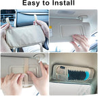 Car CD Visor Holder, 12 Sleeves Organizer with Mesh Pocket | Durable Oxford Cloth, Holds 12 CDs/DVDs, 1 Pen Holder, 1 Back Inner Pocket, Disc Storage Organizer, Fits Most Vehicle Visors