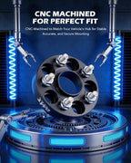 5x100 Wheel Spacers, 1 inch Wheel Adapters with Studs Compatible with Subaru Outback Forester Impreza Crosstrek Scion FR-S More, 25mm Spacer Kit, Set of 4