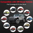 Car Windshield Snow Cover for Jeep Wrangler - 600D Car Windshield Snow Ice Cover Front Window Covers for Jeep Wrangler, Jeeps Gladiator, Ford Bronco, Toyota FJ Cruiser, Benz G Class, and More