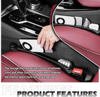 2PCS Upgraded Car Seat Gap Filler Organizer,Versatile Car Gap Filler Organizer with Hooks & Storage Slots Design,Soft Cars Seat Gaps Fillers Strip Cars Accessories Interior