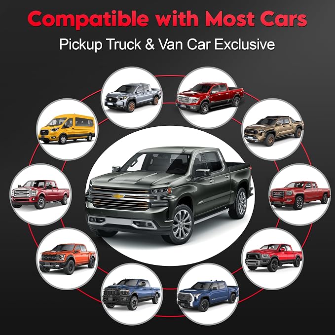 Truck Windshield Cover for Ice and Snow - 600D Large Windshield Snow Cover for Pickup Truck Heavy Duty, Winter Car Windshield Covers for Ford F150, Silverado, GMC Sierra, Ram, Van, and More