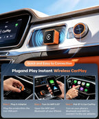 Beyn Wireless CarPlay Adapter for iPhone & Android - Convert Wired to Wireless CarPlay & Android Auto - Dual-Band Zero Latency for iOS 10+ & Android 11+, Fits 2016+ Wired Cars