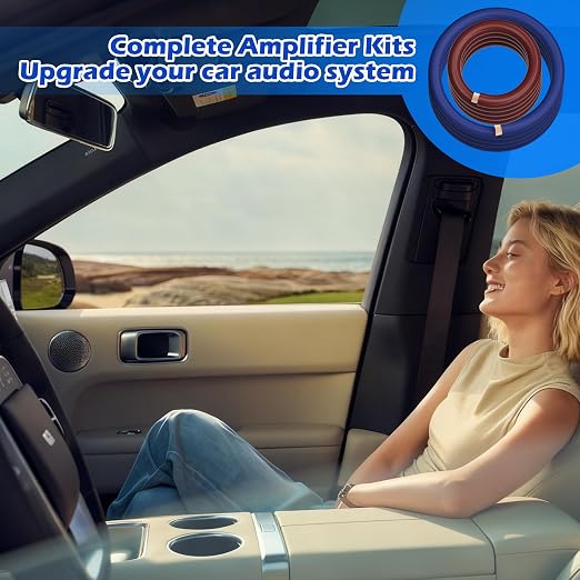 8 Gauge Complete Amp Wiring Kit, Premium Car Amplifier DIY Installation Kit, 800W High Power CCA Cable with Fuse Holder& Full Accessories for Car Truck/RV/ATV Audio Systems Radio Subwoofer Speaker
