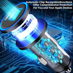 USB C Car Charger, 2Pack 3-Port 67W Dual PD USB-C&USB-A Car Power Cigarette Lighter USB Charger 3 in 1 PD/QC Type C Fast Car Charge for iPhone 17 17 Pro Max 16 15 14 13 12/Galaxy S26 S25/Pixel