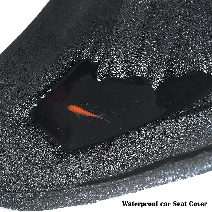 Car Seat Cover Protector Front Seats,for Gym Workout,Running,Swimming,Beach and Hiking,Waterproof Sweat Towel Bucket Seat Covers for Cars SUV Trucks (Black, 1Pcs)