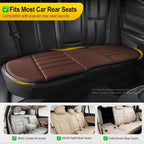 3-Piece Car Seat Cushion Set, 1.2inch Memory Foam Comfort, 2 Front Automotive Seat Cushions + Rear Bench Cushion, Non-Slip Bottom, Fits Sedan SUV Truck Van, Car & Office Chair, Brown