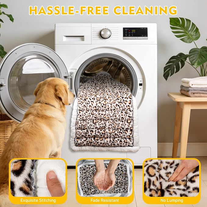 Backseat Dog Bed Mat for Car, Non-Slip Scratch-Resistant Dog Car Seat Cover, Soft Thick Pet Travel Cushion, Washable Back Seat Protector Blanket for Cars SUVs Trucks, 53 x 24 Inches