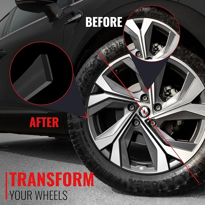 BASiQ Universal Styling Trim - 26 Feet, 6 Colors, Flat Design, Easy to Apply with Premium 3M Tape - Versatile Rim Styling and Color Accent for Cars, Trucks, SUVs - Black