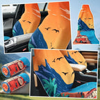 2 Pack Car Seat Towel Covers Athletic Running Towel Performance Microfiber Post Workout Sweat Washable Cover Non Slip for Seat Outdoor Sport (Beach Camping)