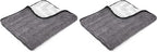 Gauntlet Car Drying Towel, Ultra-Absorbent 70/30 Blend Korean Microfiber, Dries Vehicles Faster Without Scratching, 900 GSM, 30x36 Inches, Ice Grey/Grey, 2-Pack
