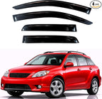 KPY Rain Guards Fit for 2003-2008 Toyota Matrix, Out-Channel Window Visors Vent Wind Deflectors 4PC, Car Accessories for 2003-2008 Pontiac Vibe
