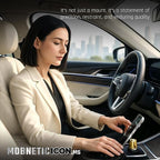 MobNetic Icon.MS MagSafe Compatible Phone Mount, Magnetic Phone Holder for Car w/ 90lb Pull Force, 90º Tilt & 360º Rotation, Aluminum Build, Compatibility for iPhone & Android (Alpine White)