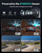 G300 Plus 4K Dual Dash Cam Front and Rear [2026 Upgraded], STARVIS 2 Sensor, 64GB Card Included, Voice Control, 5GHz WiFi Dashcam Front and Rear Camera, GPS,WDR Night Vision,24H Parking Mode