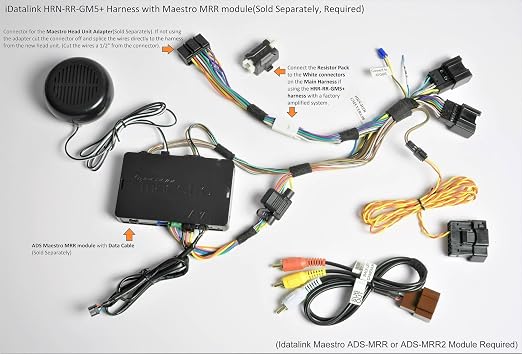 Idatalink Compatible with GM Vehicles (2006+) HRN-HRR-GM5 Plug and Play Harness - Headunit Adapter Ready
