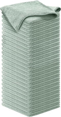 Microfiber Cleaning Cloth - Sea Green - 50Pcs (12.5x12.5 inch) High Performance - 1200 Washes, Ultra Absorbent Car Towel Traps Grime & Liquid for Streak-Free Mirror Shine - car Washing Cloth