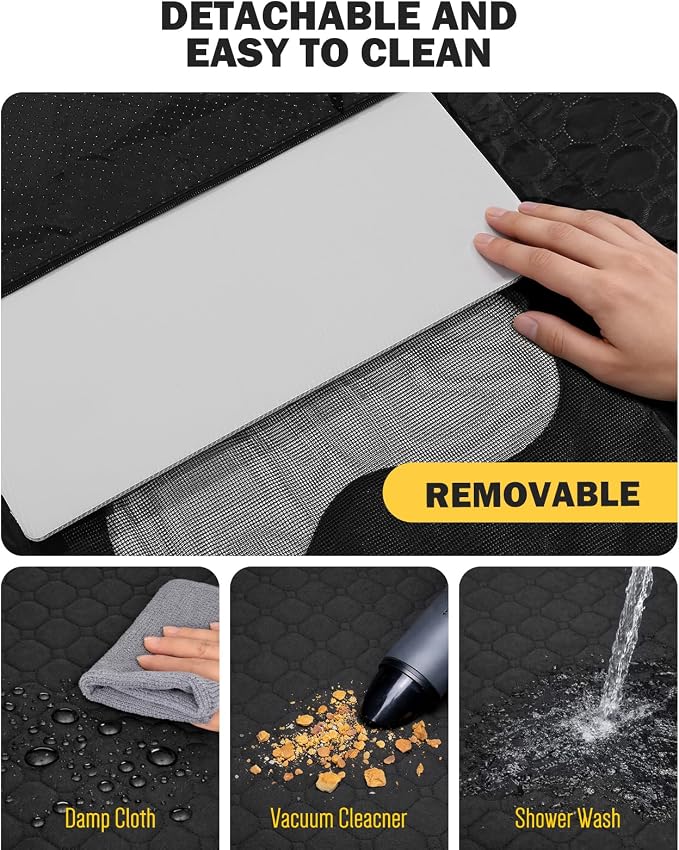 Back Seat Extender for Dogs, Waterproof Dog Car Seat Cover for Back Seat with Hard Bottom, Upgraded Material, Anti Scratch, Easy to Use and Clean, Holds 420lbs