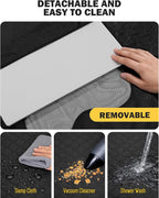 Back Seat Extender for Dogs, Waterproof Dog Car Seat Cover for Back Seat with Hard Bottom, Upgraded Material, Anti Scratch, Easy to Use and Clean, Holds 420lbs
