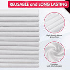 White Microfiber Cleaning Cloth, Pack of 100, 11.5"X11.5" Cleaning Rags for Housekeeping and Kitchen, Reusable Shop Towels, Microfiber Towels for Cars, Lint Free, Scratch-Free