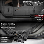 Metal Front Door Pocket Storage Box Compatible with 2018-2025 Jeep Wrangler JL 2/4 Door 4XE Gladiator JT, Car Side Insert Organizer Box Interior Accessories Replaces Weak Saggy Net -2PCS