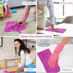 30 Pcs Edgeless Microfiber Plush Towels for Cars Detailing Drying Wash Polishing Absorbent Cleaning Cloths, 500 GSM (16 x 16 Inch,Purple)