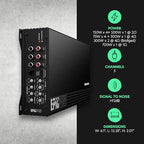 EPICFIVE 5-Channel Amplifier Car Audio 1100W RMS, Compact Digital Class D, Includes Bass Knob, High/Low Pass & Subsonic Filter, Epic Bass Boost, Smart Auto Protection, Epicenter Link