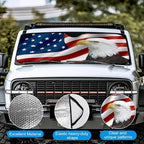 Eagle Foldable Windshield Snow Cover, Reflective Accordion Car Windshield Snow Cover, Sun Visor for Car Windshield, Ultimate Heat & UV Protection, Suitable for Most Cars, 54" L x 27.6" W