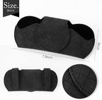KINIVA Sunglasses Holder for Car Visor PU Leather Glasses Case with Clips for Car Visor Automotive Interior Visor Accessories Apply to All Car Models (Black)