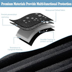 Car Windshield Snow Cover for Ice and Snow- Durable 600D Oxford Fabric with Side Mirror Covers Ice Scrapers Waterproof Windproof Dustproof Windshield Covers Universal Fit for Most Vehicle